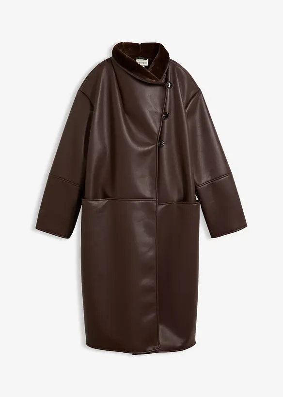 Manteau enduit &agrave; col montant, bonprix