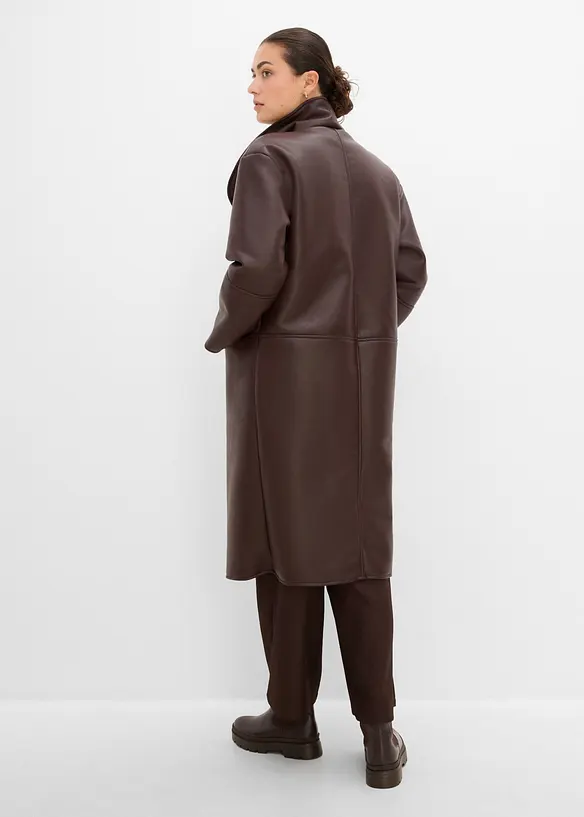 Manteau enduit &agrave; col montant, bonprix