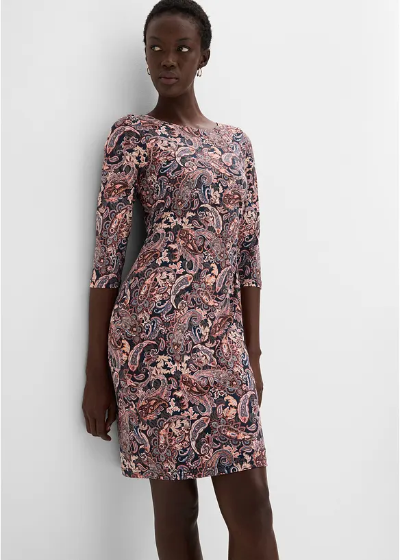 Robe en jersey &agrave; imprim&eacute; paisley, bonprix