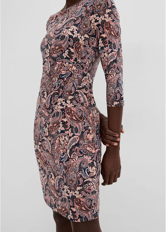 Robe en jersey &agrave; imprim&eacute; paisley, bonprix