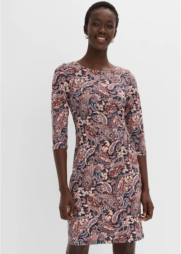 Robe en jersey &agrave; imprim&eacute; paisley, bonprix