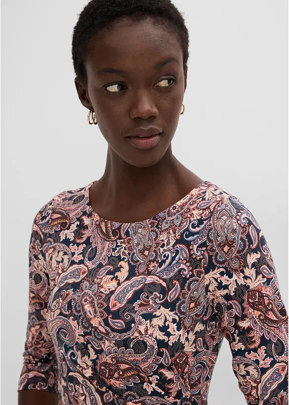 Robe en jersey &agrave; imprim&eacute; paisley, bonprix