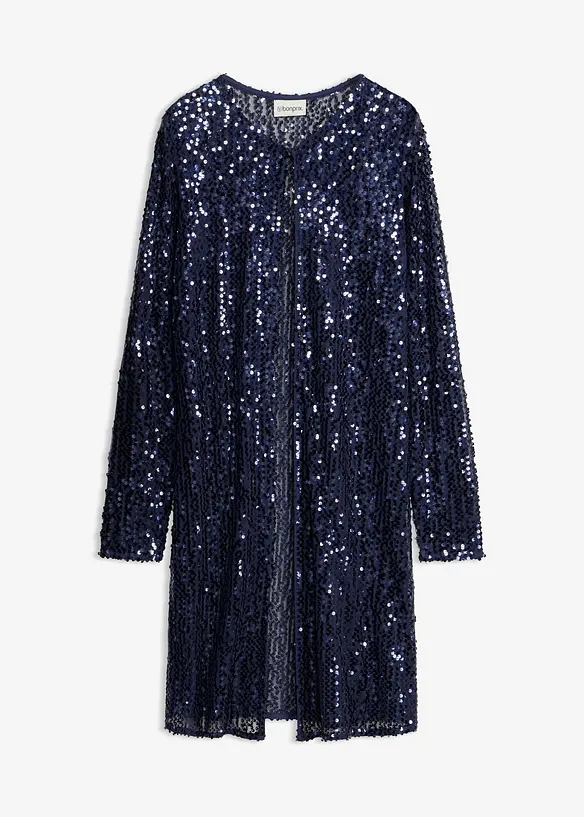 Long gilet &agrave; sequins, bonprix