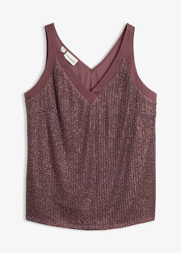 Top mit Pailletten, bonprix