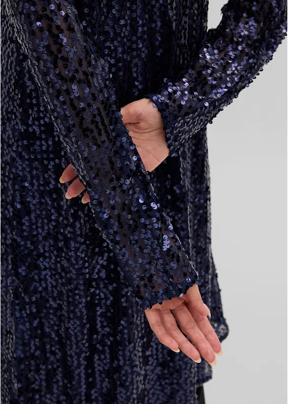 Long gilet &agrave; sequins, bonprix
