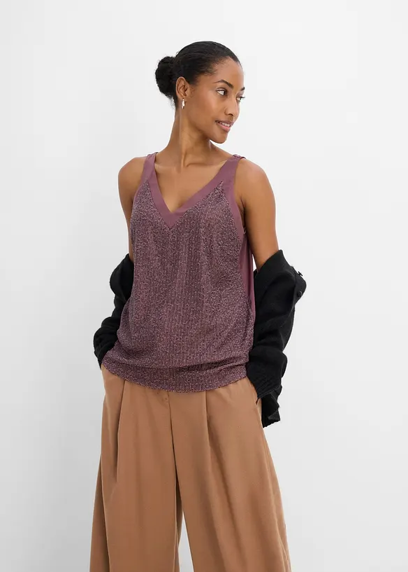 Top mit Pailletten, bonprix