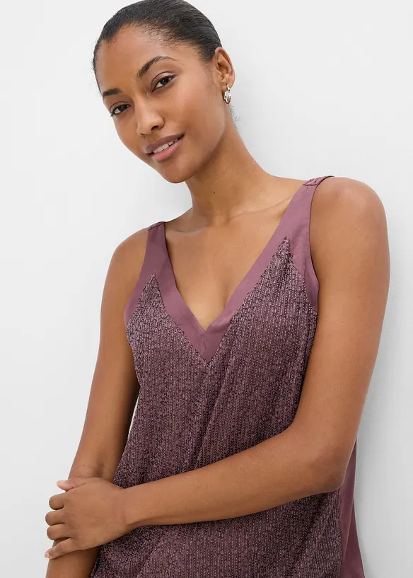 Top mit Pailletten, bonprix