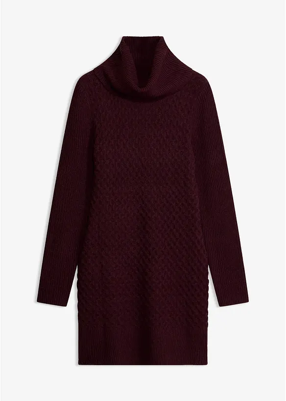 Figurbetontes Strickkleid mit Rollkragen, bonprix