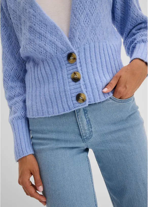 Feinstrickjacke mit Knopfdetails, bonprix