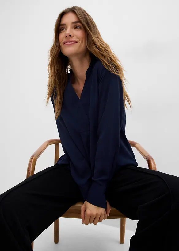 Chiffonbluse in A-Linie, bonprix