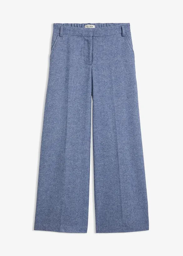 Pantalon &agrave; motif chevrons, laine majoritaire, bonprix