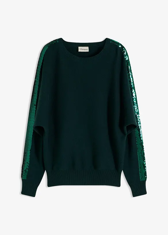 Pull en fine maille &agrave; sequins, bonprix