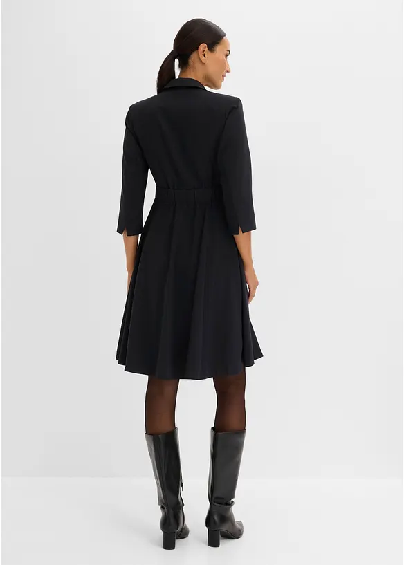 Robe blazer &agrave; jupe &eacute;vas&eacute;e, bonprix