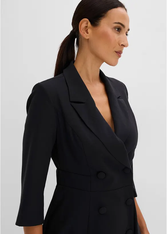 Robe blazer &agrave; jupe &eacute;vas&eacute;e, bonprix