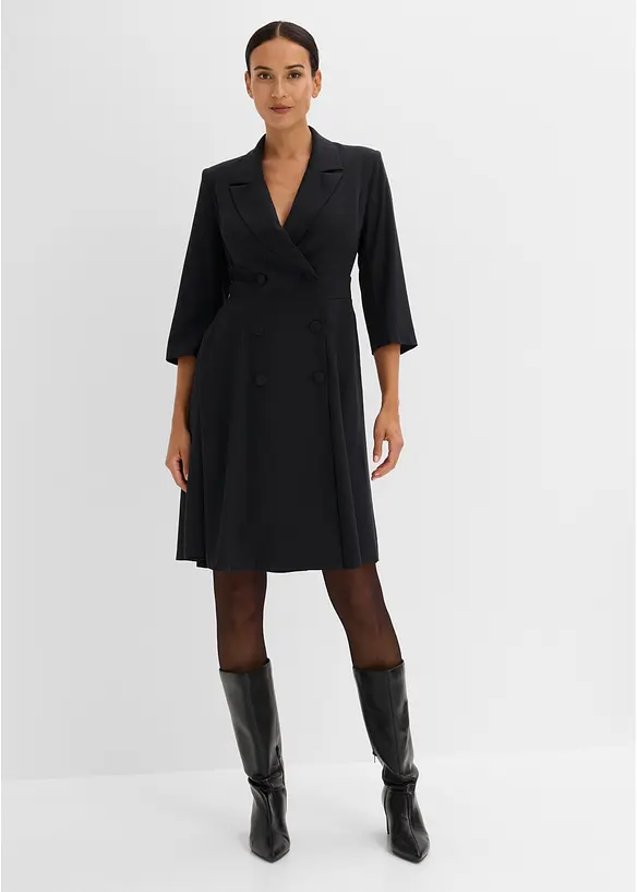 Robe blazer &agrave; jupe &eacute;vas&eacute;e, bonprix