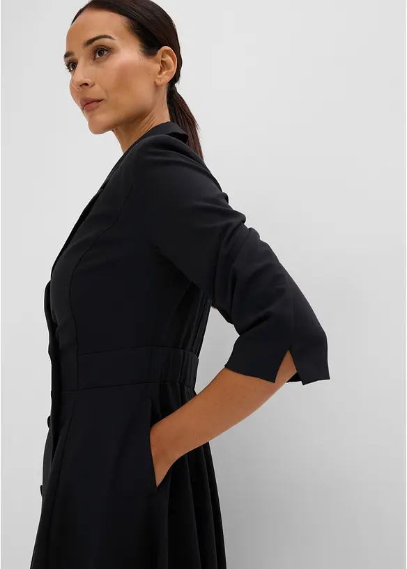 Robe blazer &agrave; jupe &eacute;vas&eacute;e, bonprix