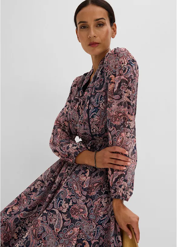 Robe en mousseline &agrave; imprim&eacute; paisley, bonprix