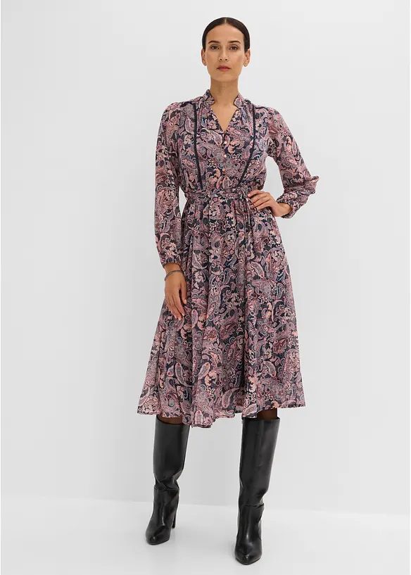 Robe en mousseline &agrave; imprim&eacute; paisley, bonprix