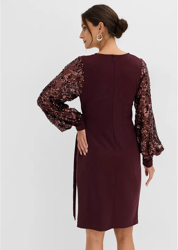 Midikleid mit Paillettenstickerei an den &Auml;rmel, bonprix