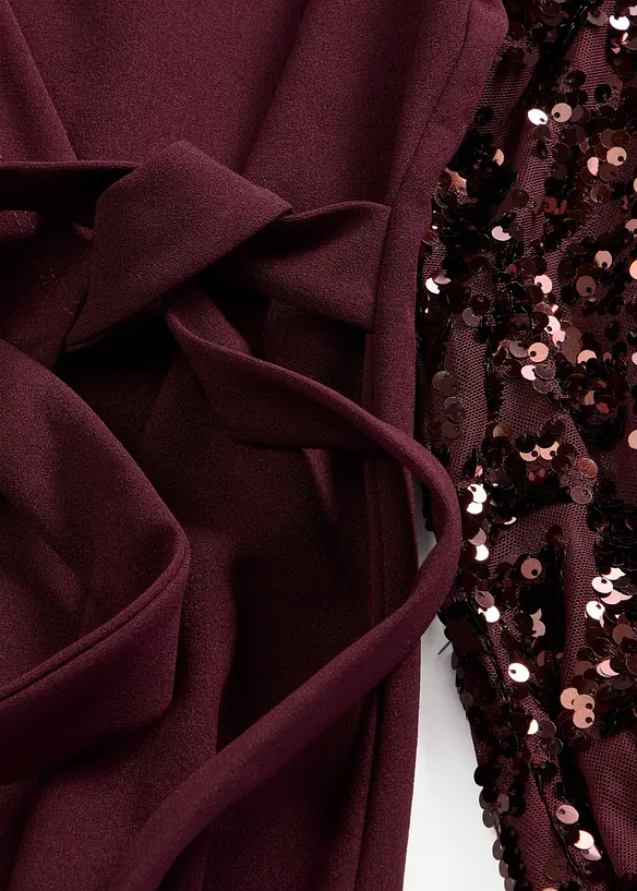Midikleid mit Paillettenstickerei an den &Auml;rmel, bonprix