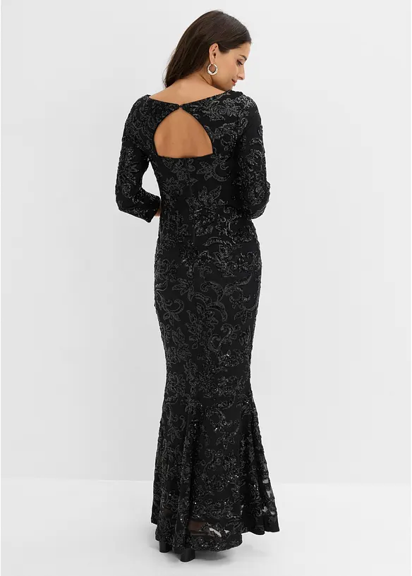 Paillettenkleid mit R&uuml;ckenausschnitt, bonprix