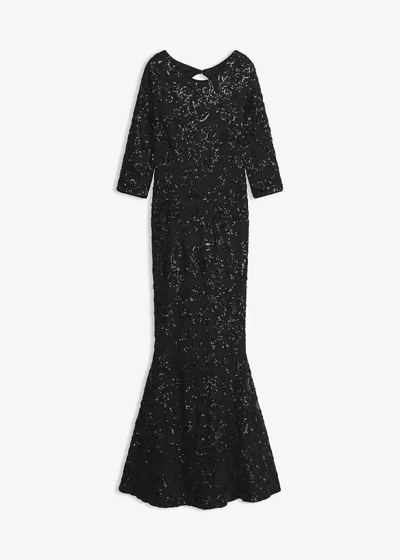 Paillettenkleid mit R&uuml;ckenausschnitt, bonprix