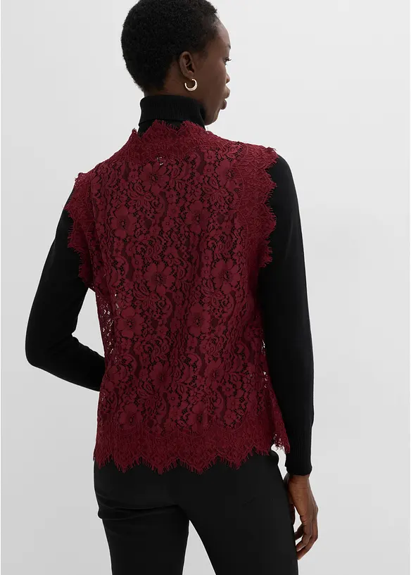 Gilet sans manches en dentelle, bonprix