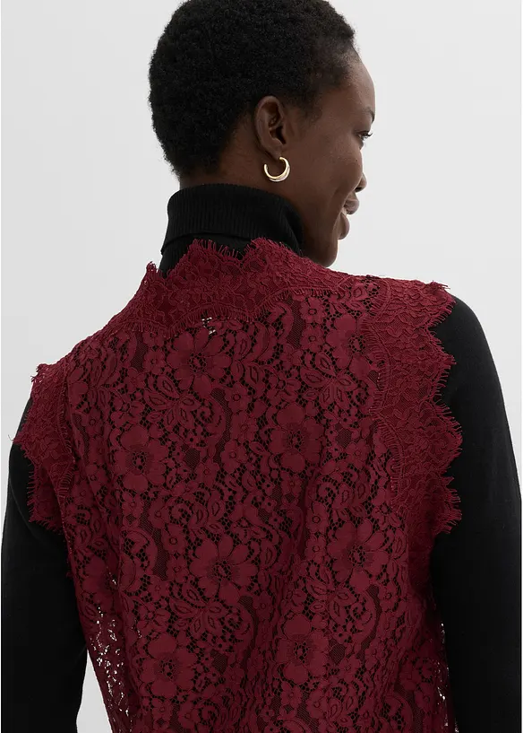 Gilet sans manches en dentelle, bonprix
