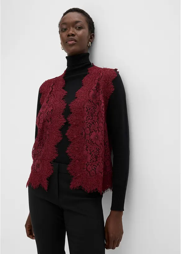 Gilet sans manches en dentelle, bonprix