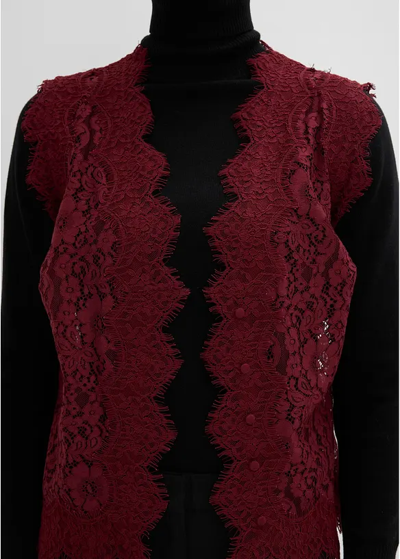 Gilet sans manches en dentelle, bonprix