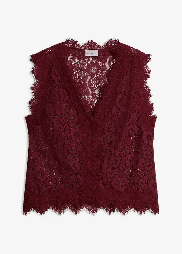 Gilet sans manches en dentelle, bonprix