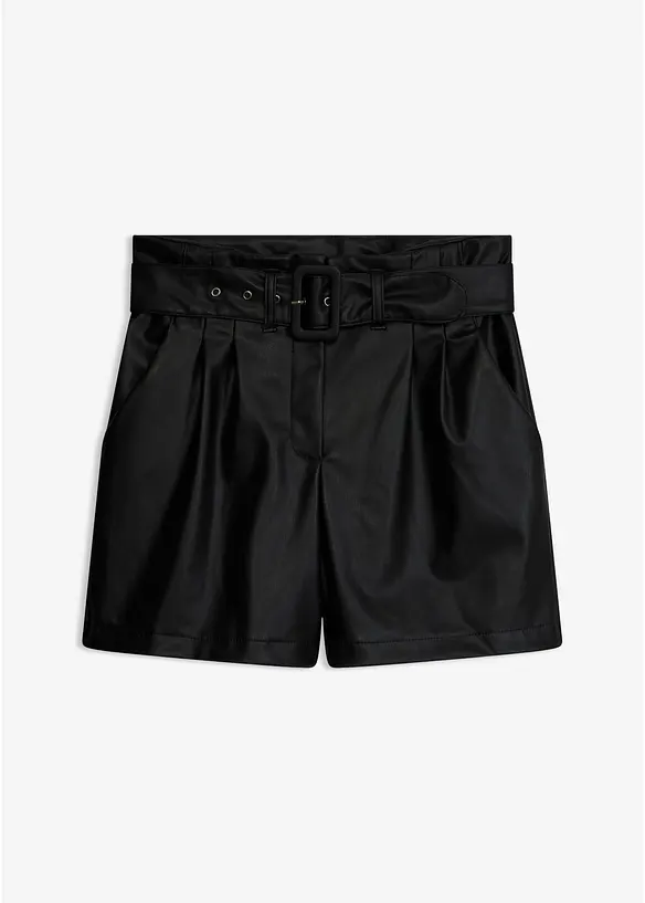 Short enduit avec ceinture, bonprix