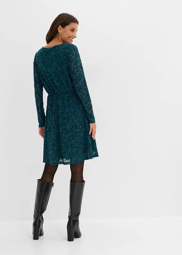 Robe en jersey velours, bonprix