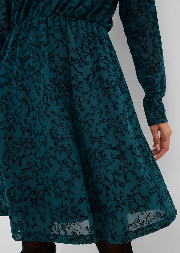 Robe en jersey velours, bonprix
