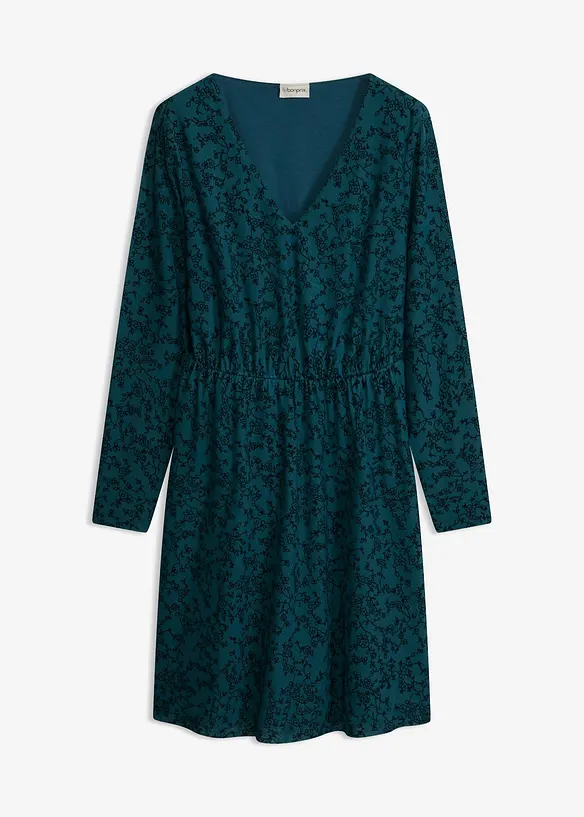 Robe en jersey velours, bonprix