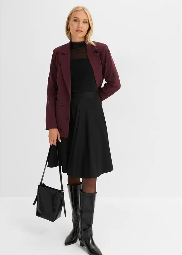 Blazer oversize &agrave; d&eacute;tail bijou, bonprix
