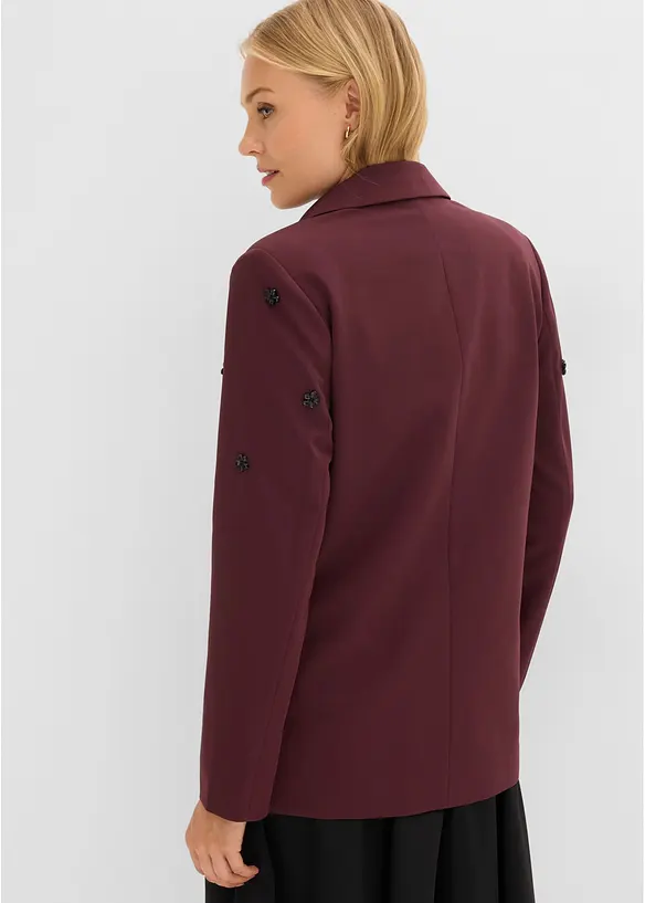 Blazer oversize &agrave; d&eacute;tail bijou, bonprix
