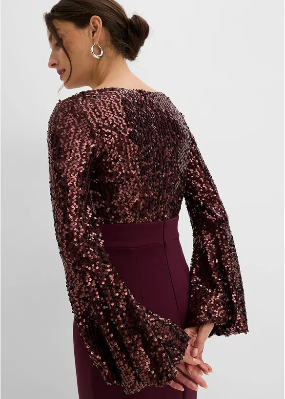 Midikleid mit Pailletten, bonprix