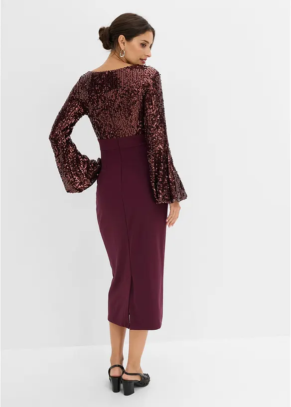 Midikleid mit Pailletten, bonprix