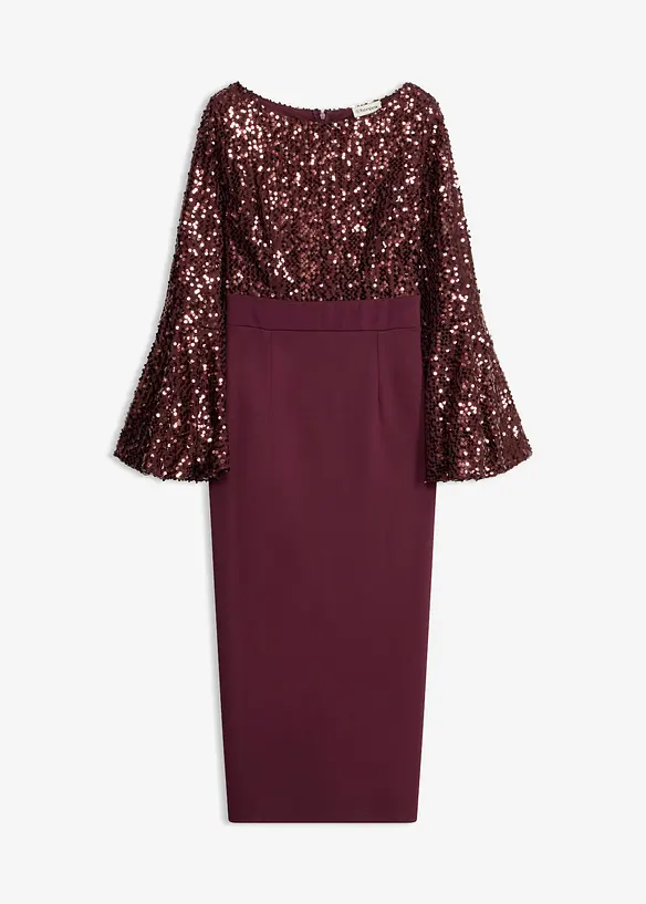 Midikleid mit Pailletten, bonprix