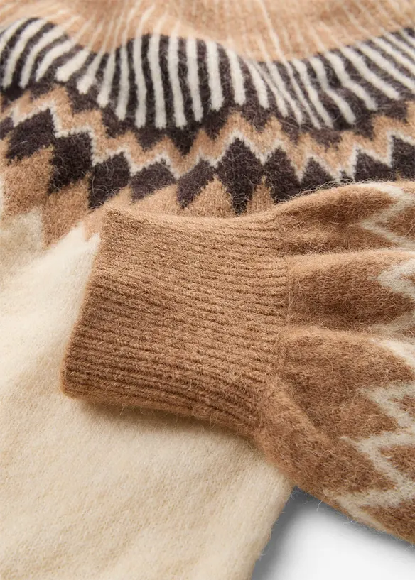 Norweger-Pullover aus weichem Alpaka-Mix, bonprix