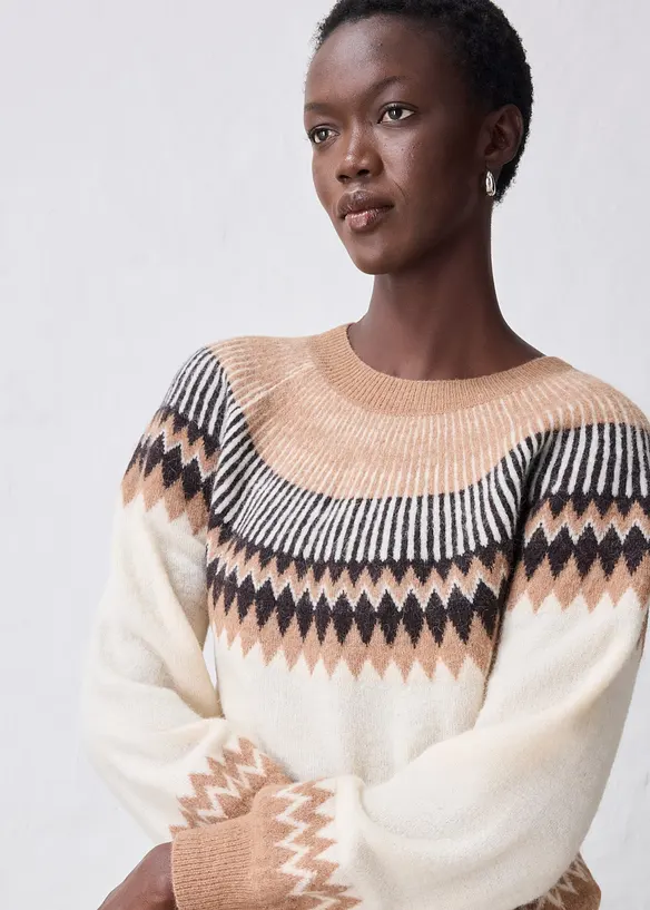 Norweger-Pullover aus weichem Alpaka-Mix, bonprix