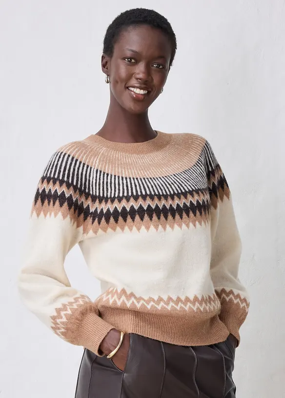 Norweger-Pullover aus weichem Alpaka-Mix, bonprix