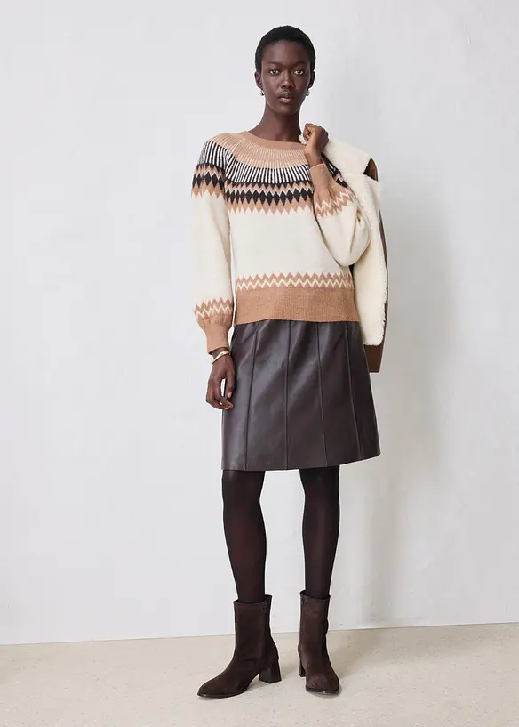 Norweger-Pullover aus weichem Alpaka-Mix, bonprix
