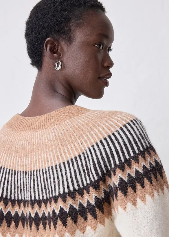 Norweger-Pullover aus weichem Alpaka-Mix, bonprix