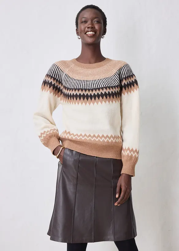 Norweger-Pullover aus weichem Alpaka-Mix, bonprix