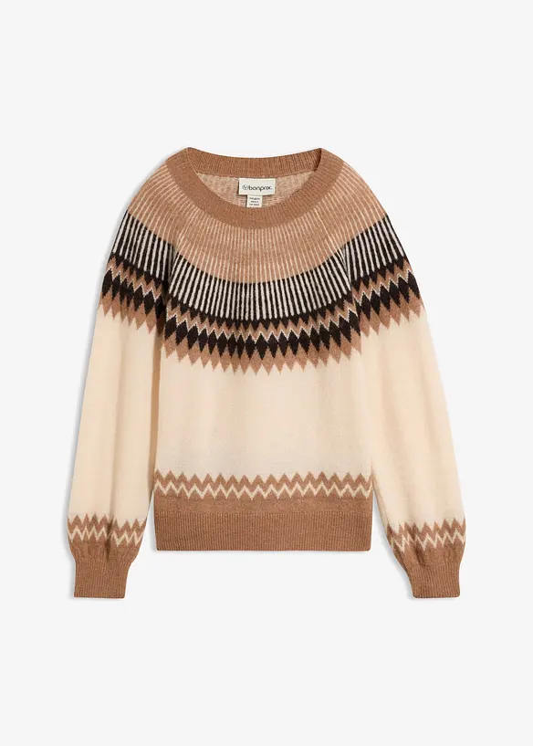 Norweger-Pullover aus weichem Alpaka-Mix, bonprix