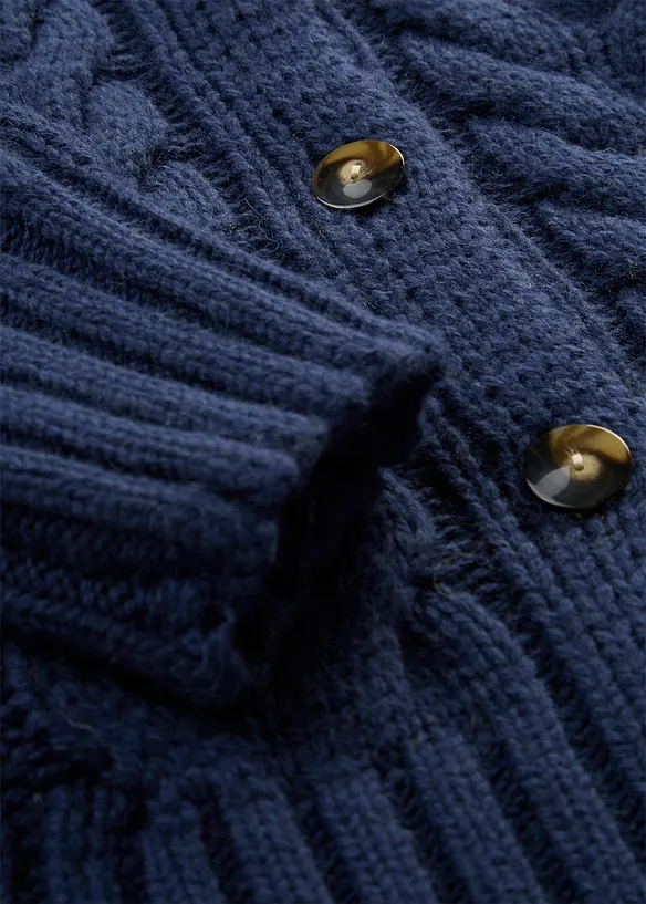 Gilet en maille de m&eacute;rinos &agrave; motif torsad&eacute;, bonprix