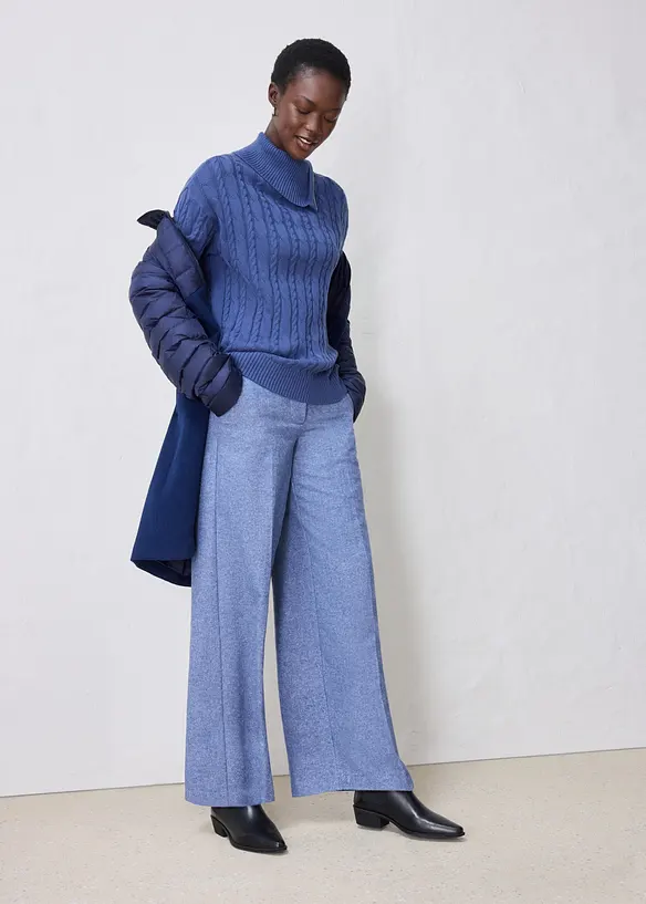Rollkragenpullover aus weichem Woll-Mix, bonprix