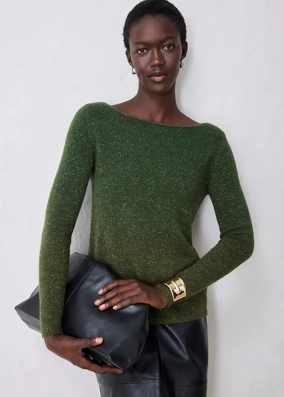 Pull doux en maille de laine et alpaga m&eacute;lang&eacute;s, bonprix